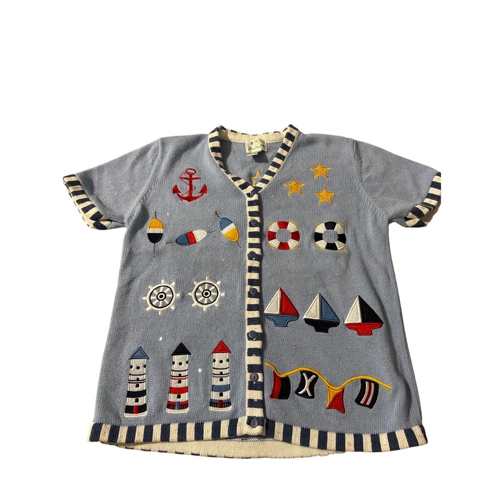 Women’s The Quacker Factory button down sweater shirt